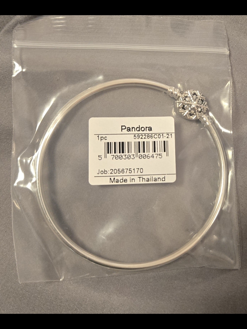 Pandora Silver Snowflake Charm Bangle